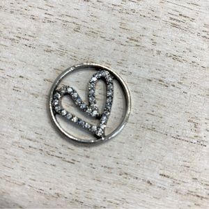 🤍🖤🤍 Necklace heart pendant heart diamond necklace circle necklace heart